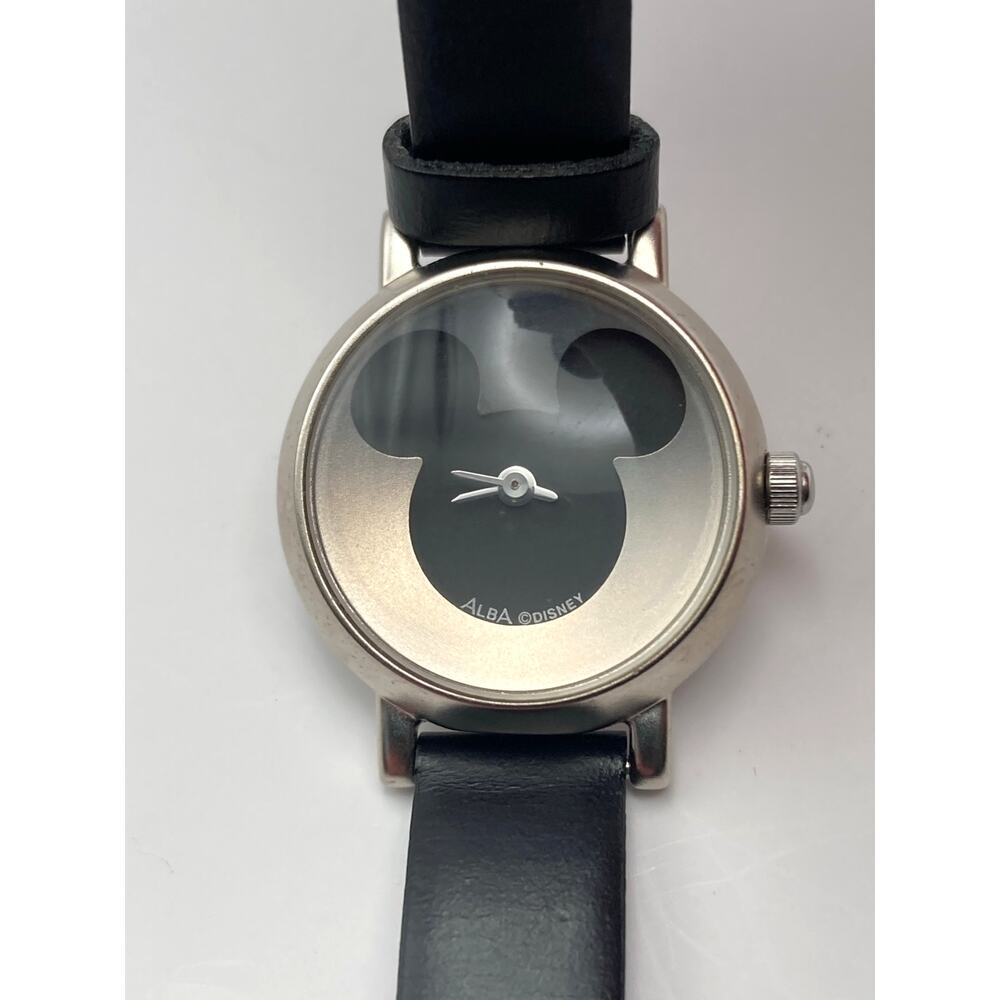 VTG Mickey Mouse Silhouette Watch 6N3279 - New Battery - WR - Adjustable